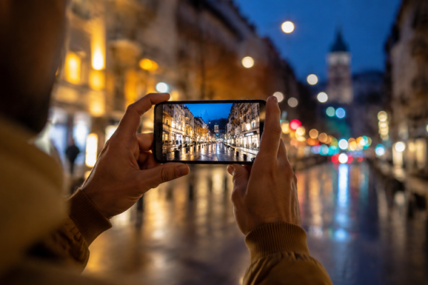 Telefonla gece fotoğrafı çekimi