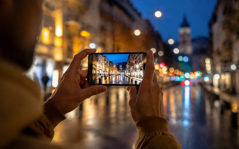 Telefonla gece fotoğrafı çekimi