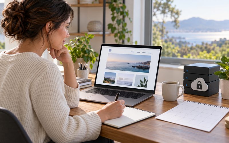 İşletme sahibi web sitesi yenileme takvimini ve hosting kapsamını inceliyor